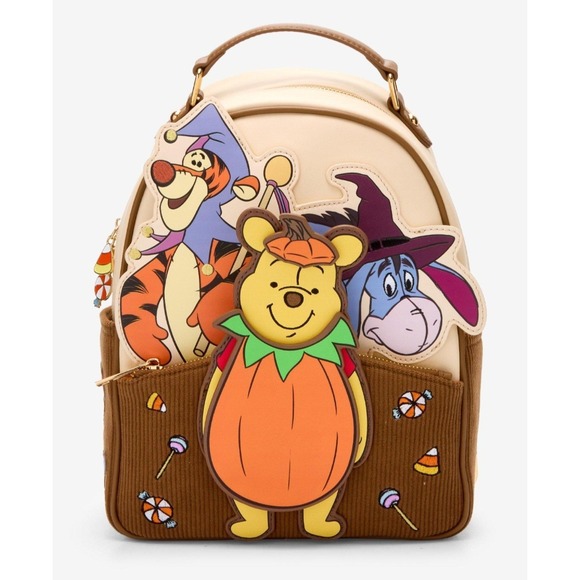 Disney Winnie the Pooh Halloween Magnetic Costumes Backpack & Corduroy WALLET! - Picture 9 of 14
